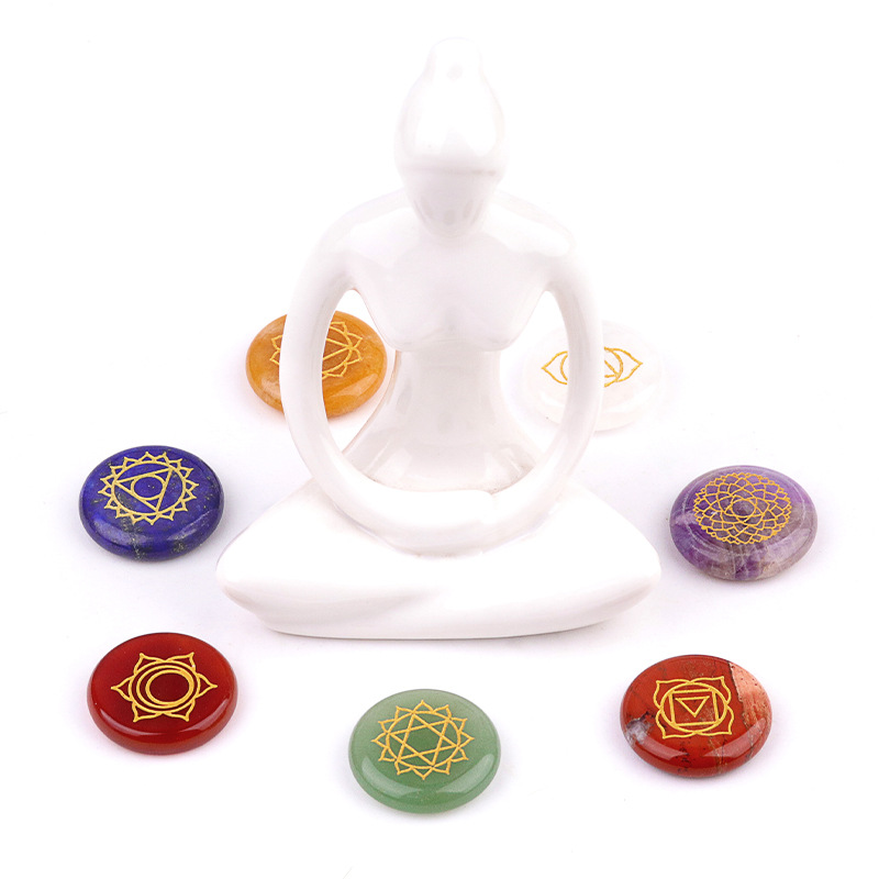 Healing Crystal Set - Set di 7 Perle in Pietra