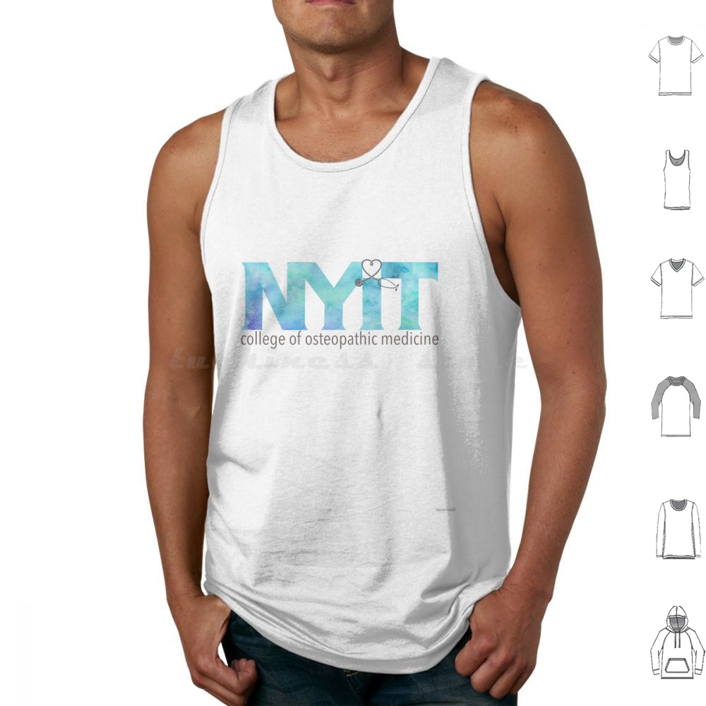 Health Wellness New York - Nyitcom-Blue Watercolor Tank Tops Gilet senza