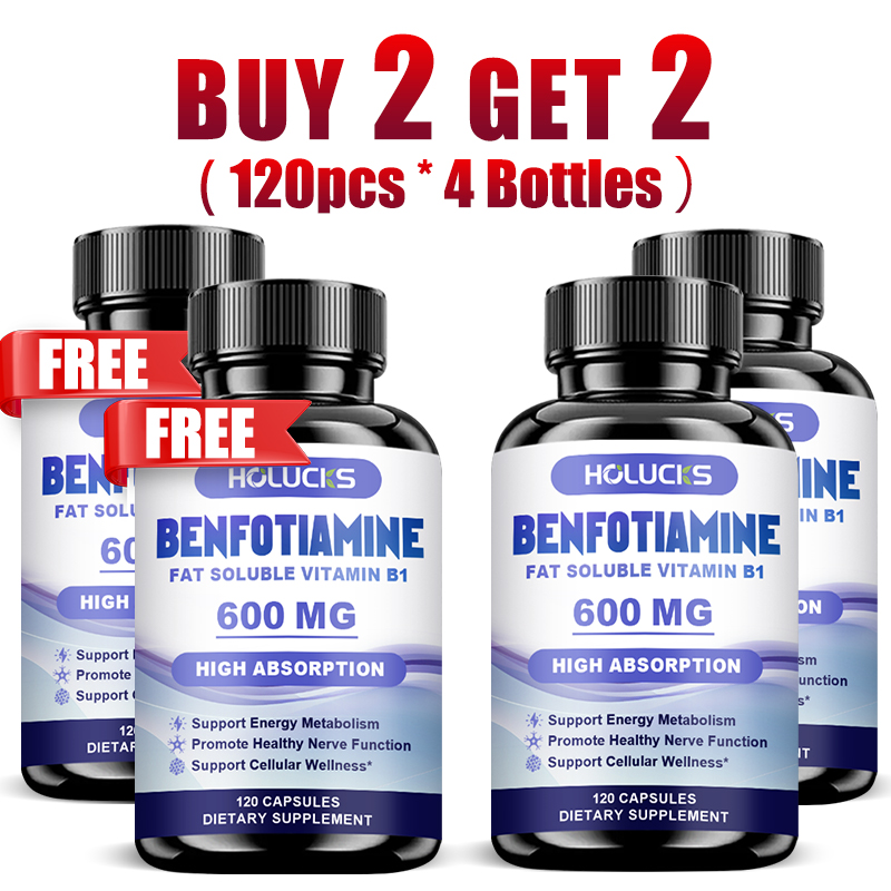 Health With Wellness - Capsule di Benfotiamina, con Vitamina B1
