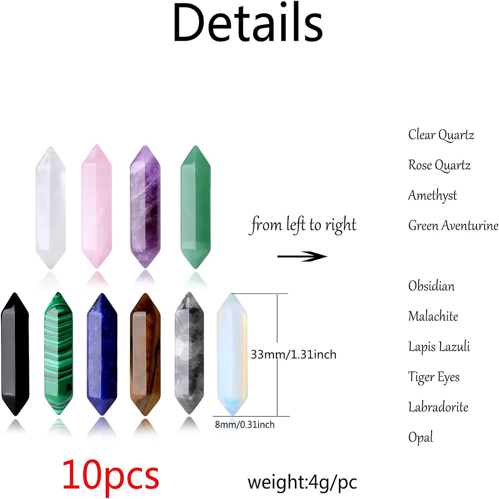 10 pezzi di pietre di cristall - Healing Crystal Set recensione e prezzo